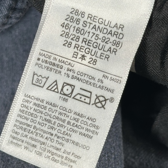 GAP Vintage Slim Mid Rise Gray Denim Jeans Straight Slim Leg Size 6 R 28 - Picture 6 of 15